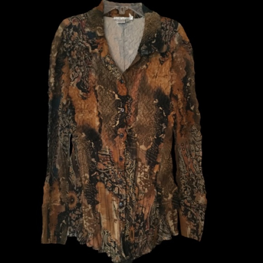 Alberto Makali long sleeve blouse size L